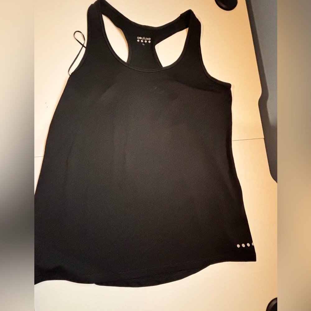 Luxe Black Racerback Tank Top - Picture 2 of 5